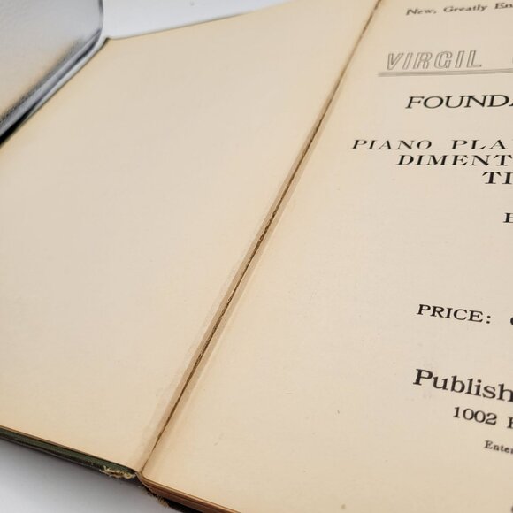 Virgil Clavier Method Book 2 Antique 1906 Hardcover Foundation Exercises Piano - Picture 11 of 16